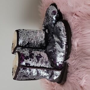 UGG Silver to Purple Sequin Boots